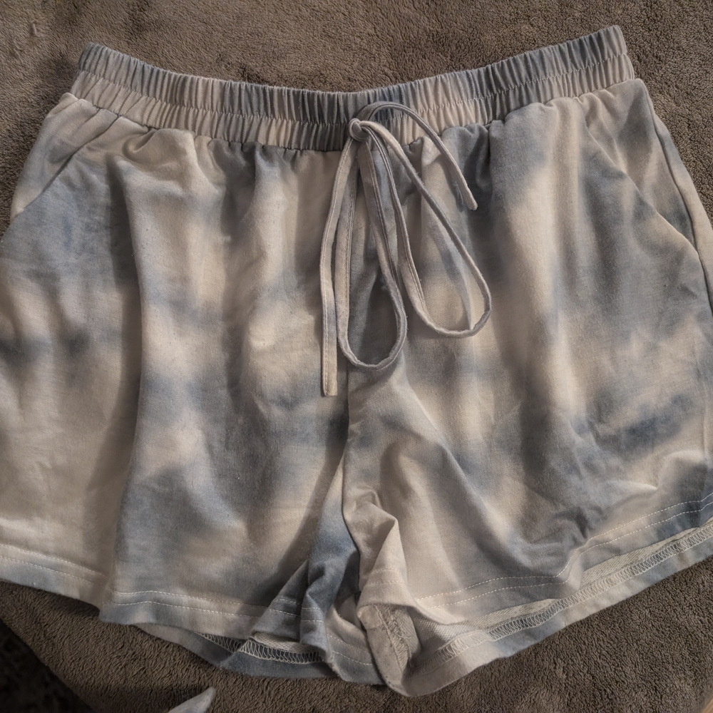 SHEIN Gray Tie-Dye Lounge Shorts
